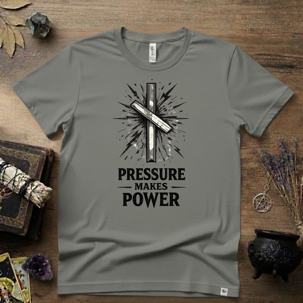 Nauthiz Rune "Pressure Makes Power" T-Shirt — Norse Rune Strength Tee