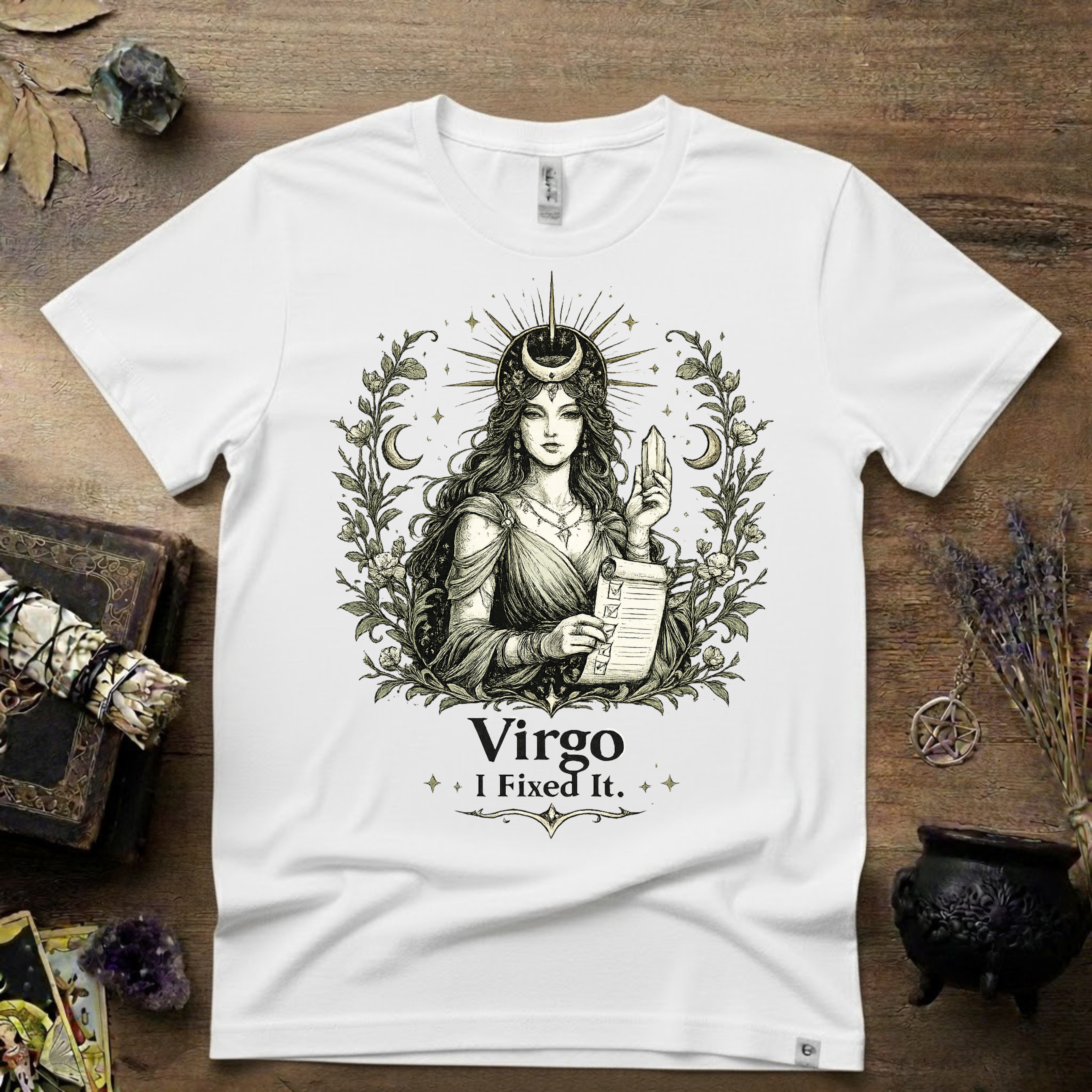 Virgo "I Fixed It" T-Shirt — Zodiac Sign Tee for Fixers & Perfectionists
