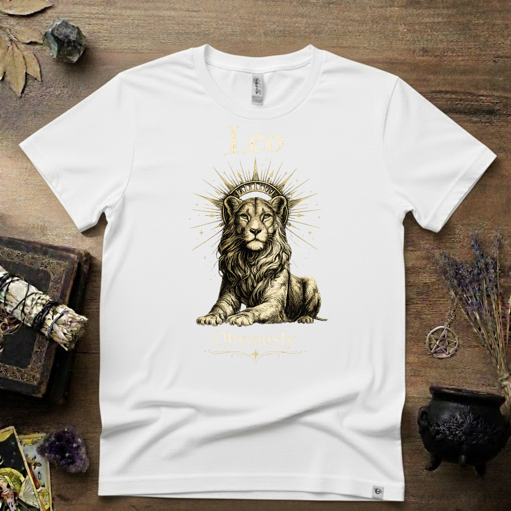 Leo Zodiac T-Shirt — Zodiac Leo "Obviously" Astrology Tee