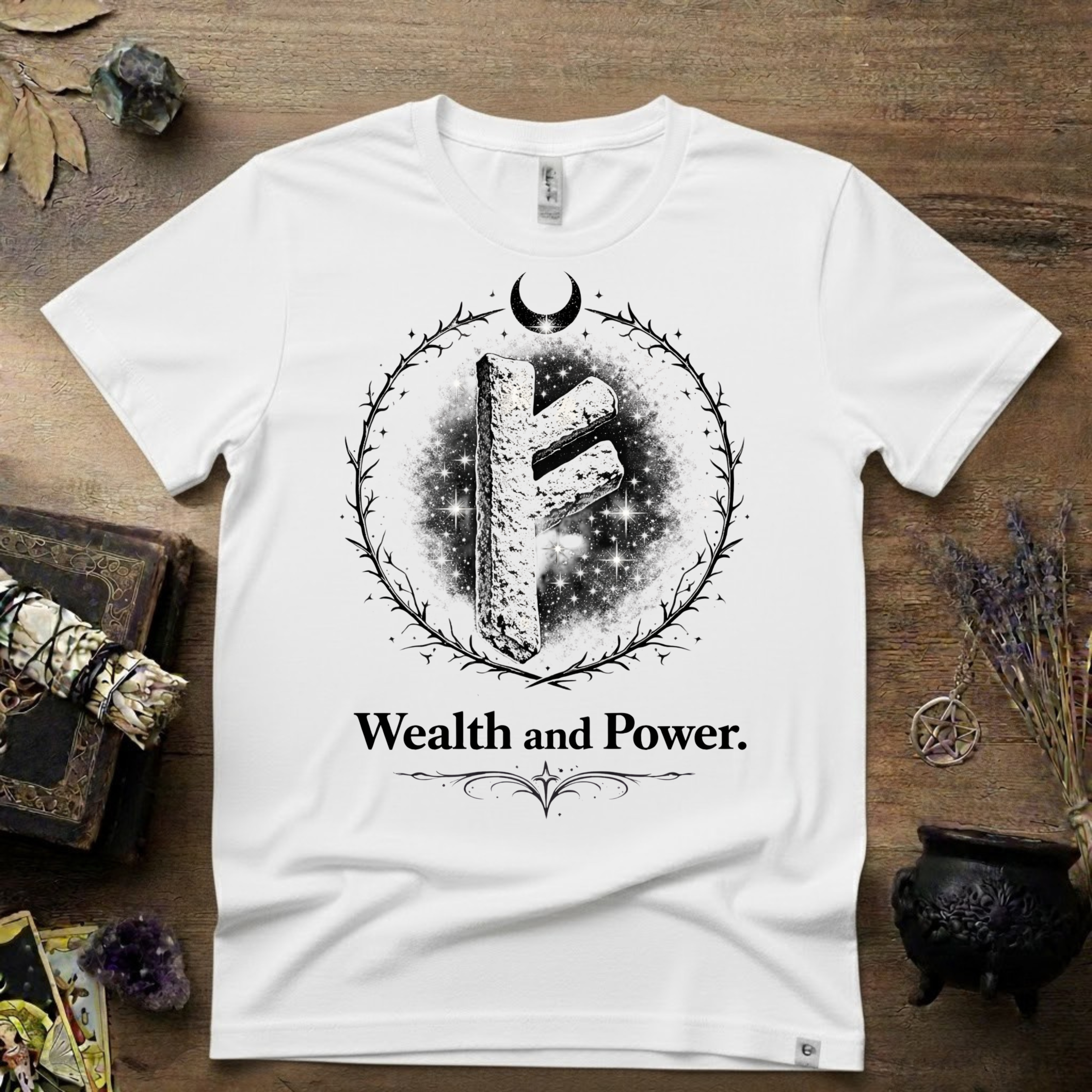 Fehu Rune Wealth & Power T-Shirt