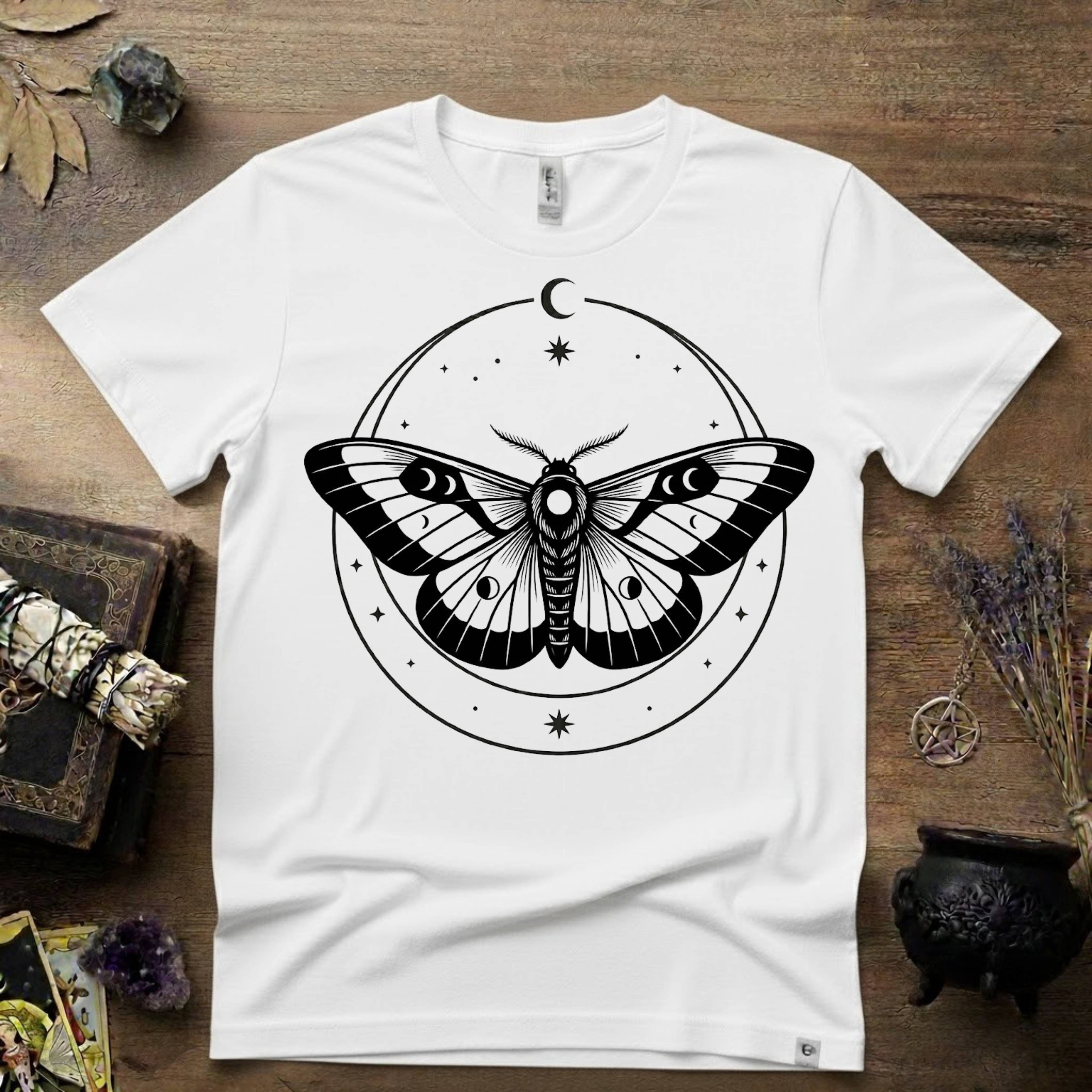 Moth Totem T-Shirt — Mystical Moth Totem Graphic Tee