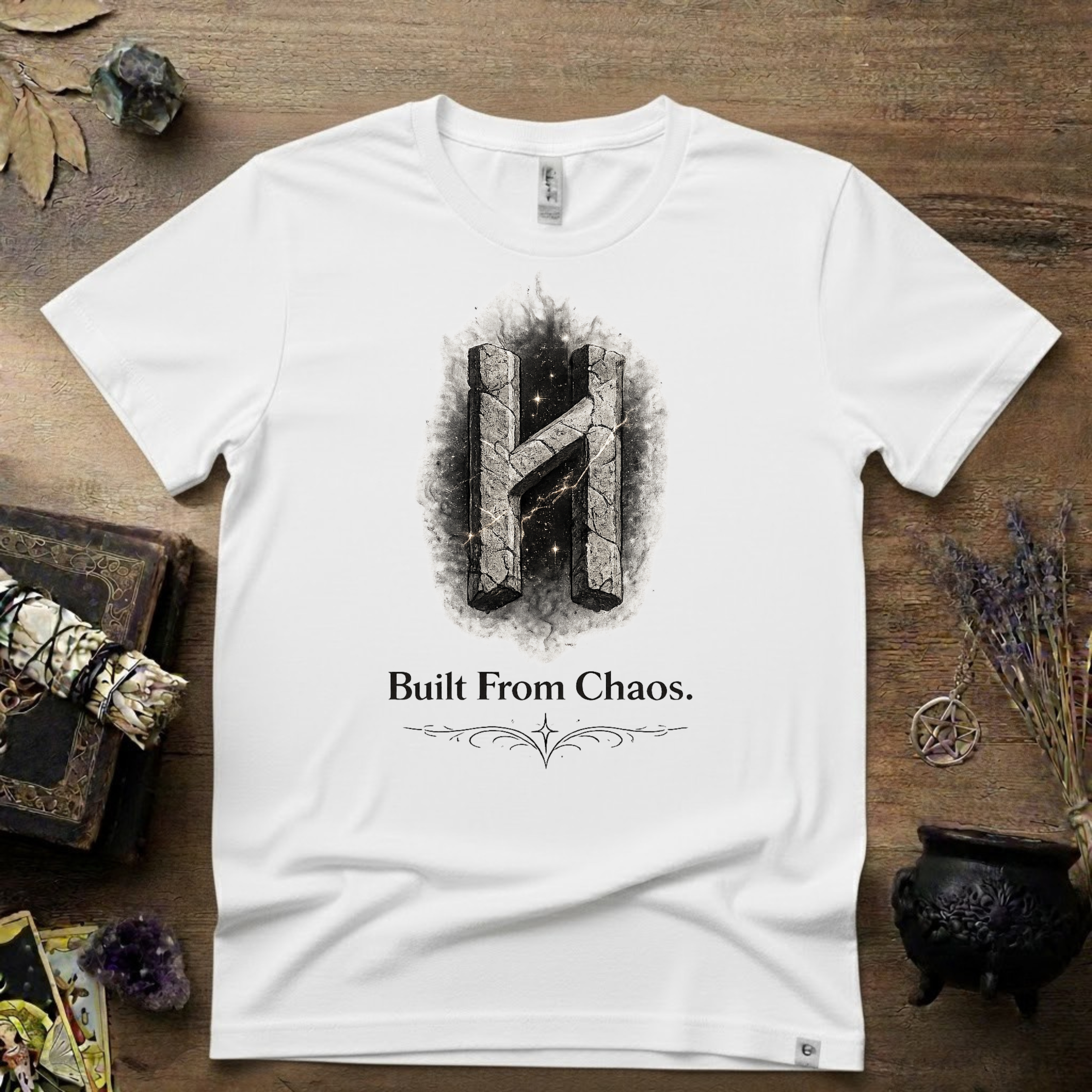 Hagalaz Rune T-Shirt — Built from Chaos Design