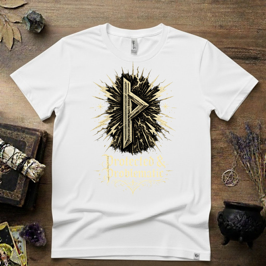 Thurisaz Rune T-Shirt — "Protected and Problematic"