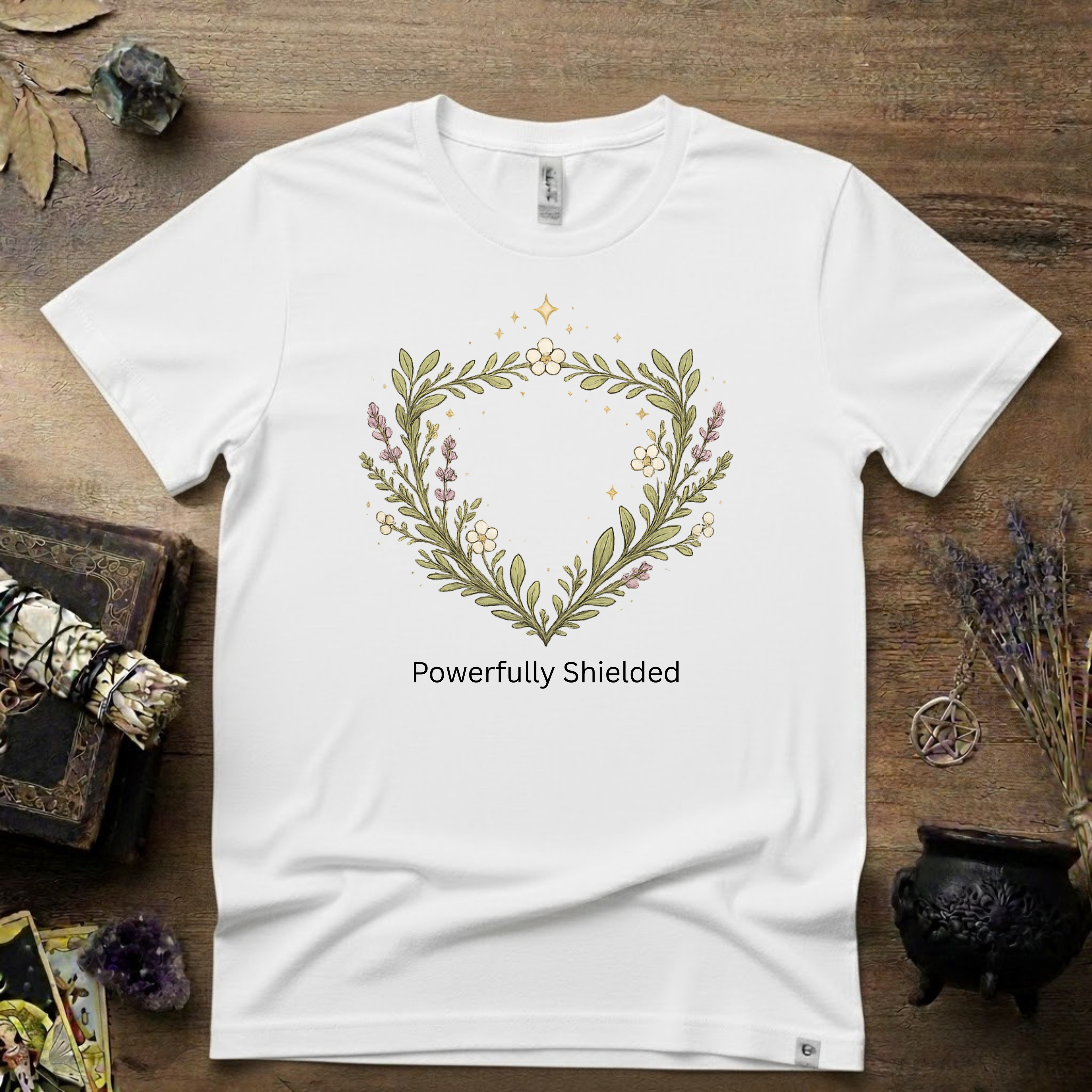 Witchy T-Shirt — "Powerfully Shielded"
