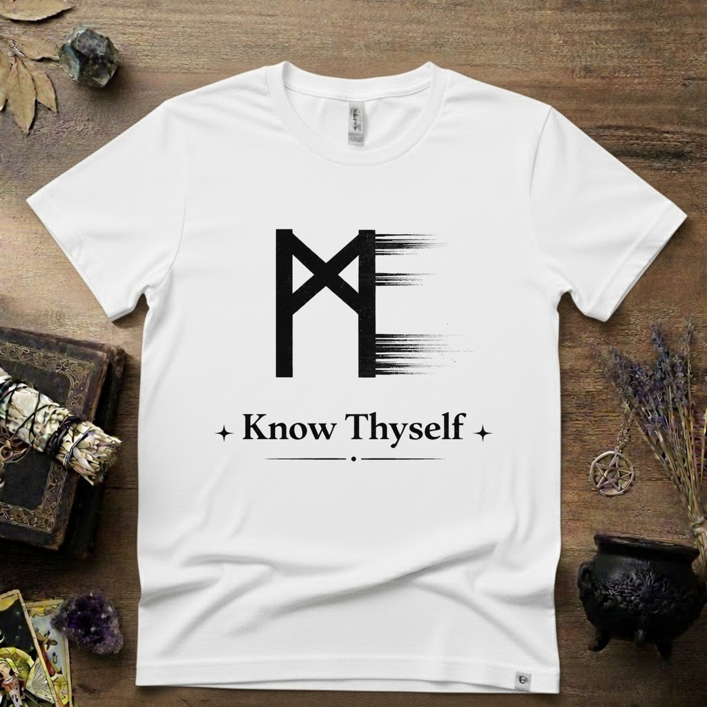 Mannaz Rune "Know Thyself" T-Shirt